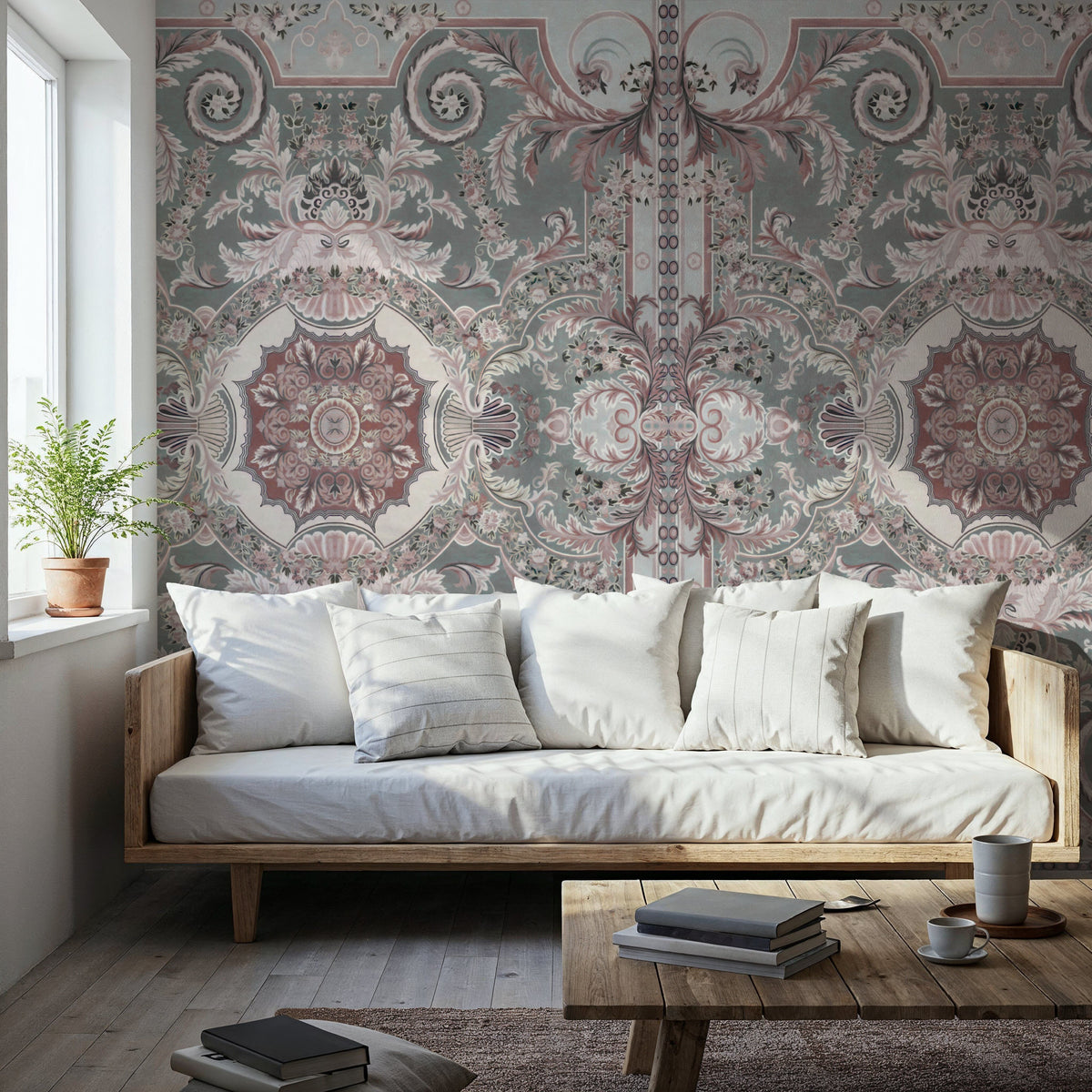 Gentle Branches, Rose Mural Wallpaper - room preview 05