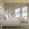 Botanical Wall Blue Mural Wallpaper - room preview 05
