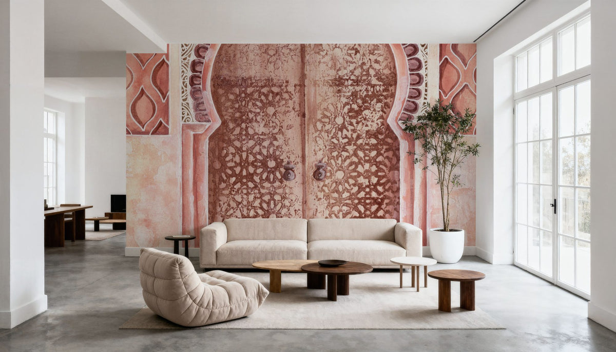 Moroccan Streets Tiled Entrance Mural Wallpaper - room preview 05