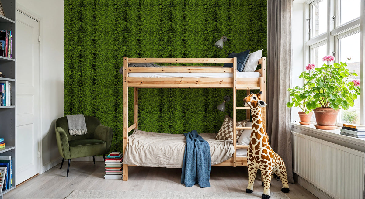 Panthera Tiger, Dill Green Mural Wallpaper - room preview 05