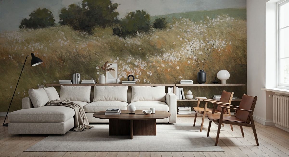 Calm Meadow Mural Wallpaper - room preview 05