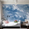 Intaglio Clouds, Blueberry Mural Wallpaper - room preview 05
