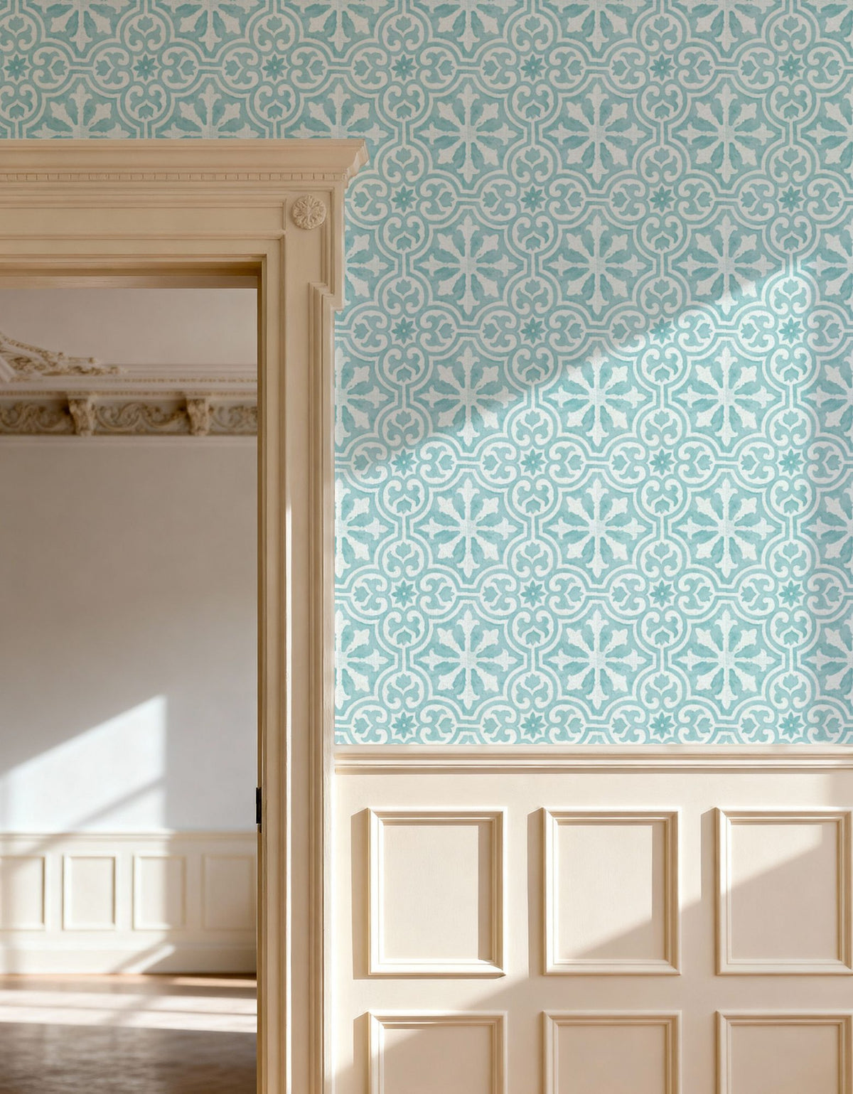 Ocean Dreams Turqouise Mural Wallpaper - room preview 05