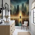 Lost Moments in Twilight Rain Mural Wallpaper - room preview 05