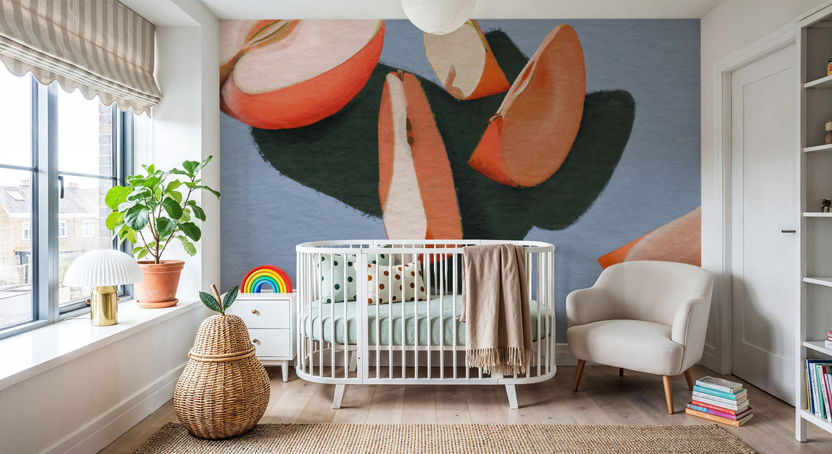 Sliced Apples Study Mural Wallpaper - room preview 05