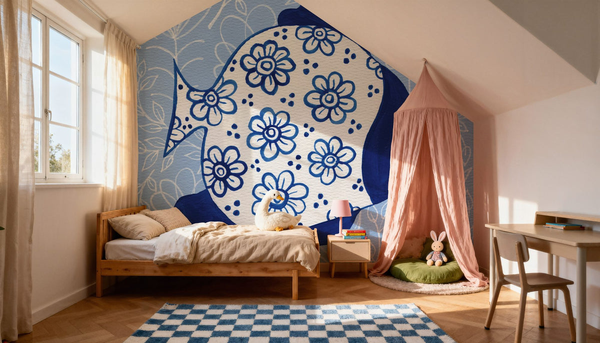 Coastal Chinoiserie I Mural Wallpaper - room preview 05