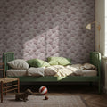 Greenery Fluff, Dusty Rose Mural Wallpaper - room preview 05