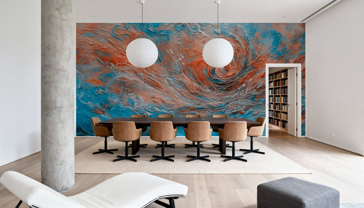 Abstract Rose Mural Wallpaper - room preview 06