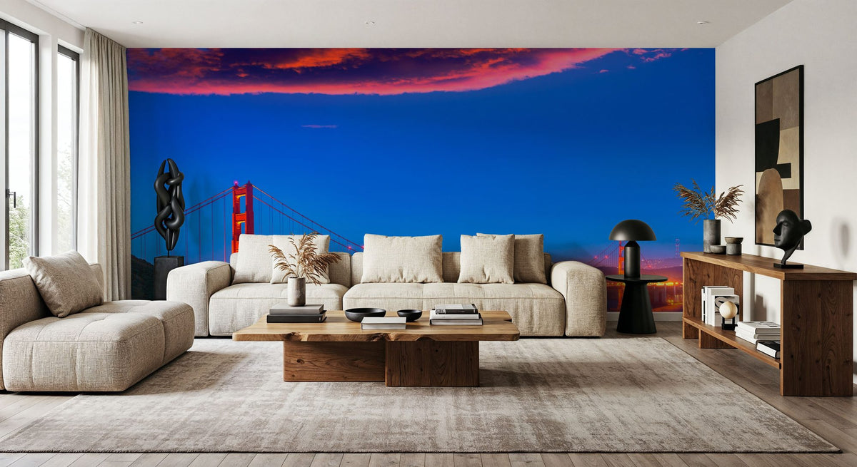 Golden Gate Sunset I Mural Wallpaper - room preview 05