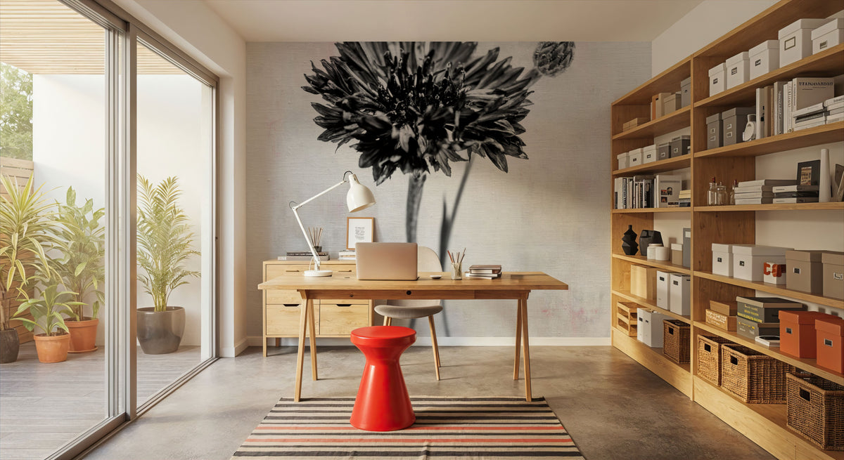 Wonderful Wildflowers VIII Neutral Mural Wallpaper - room preview 05