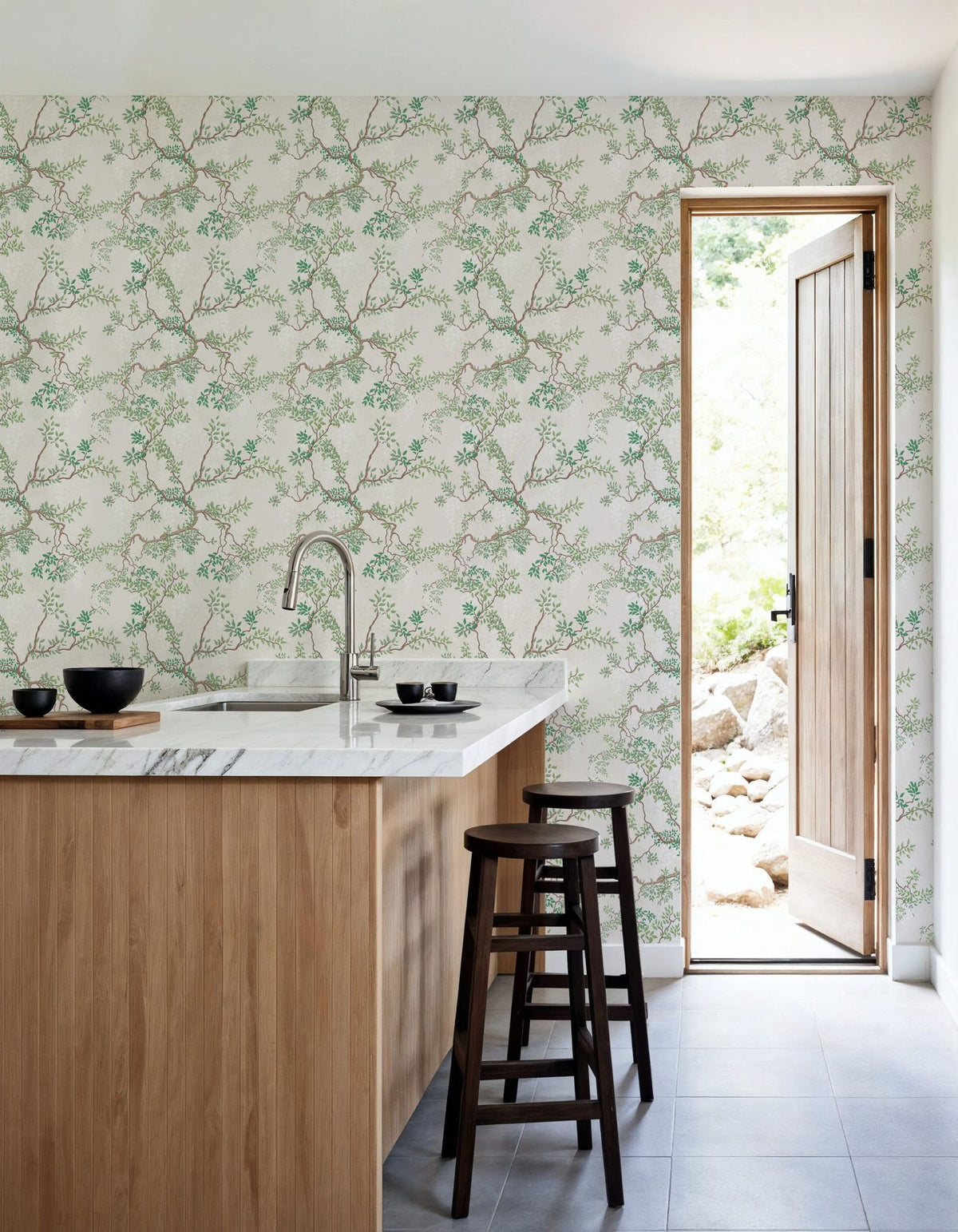 Climbing Wisteria, Ecru Mural Wallpaper - room preview 05