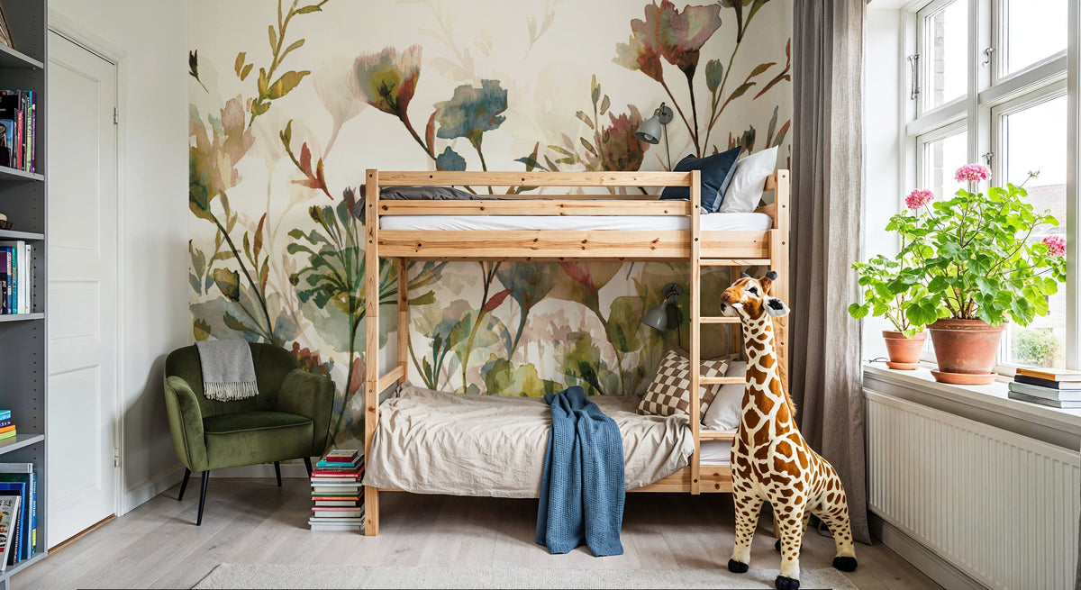 Transparent Garden Honeybloom Mural Wallpaper - room preview 05