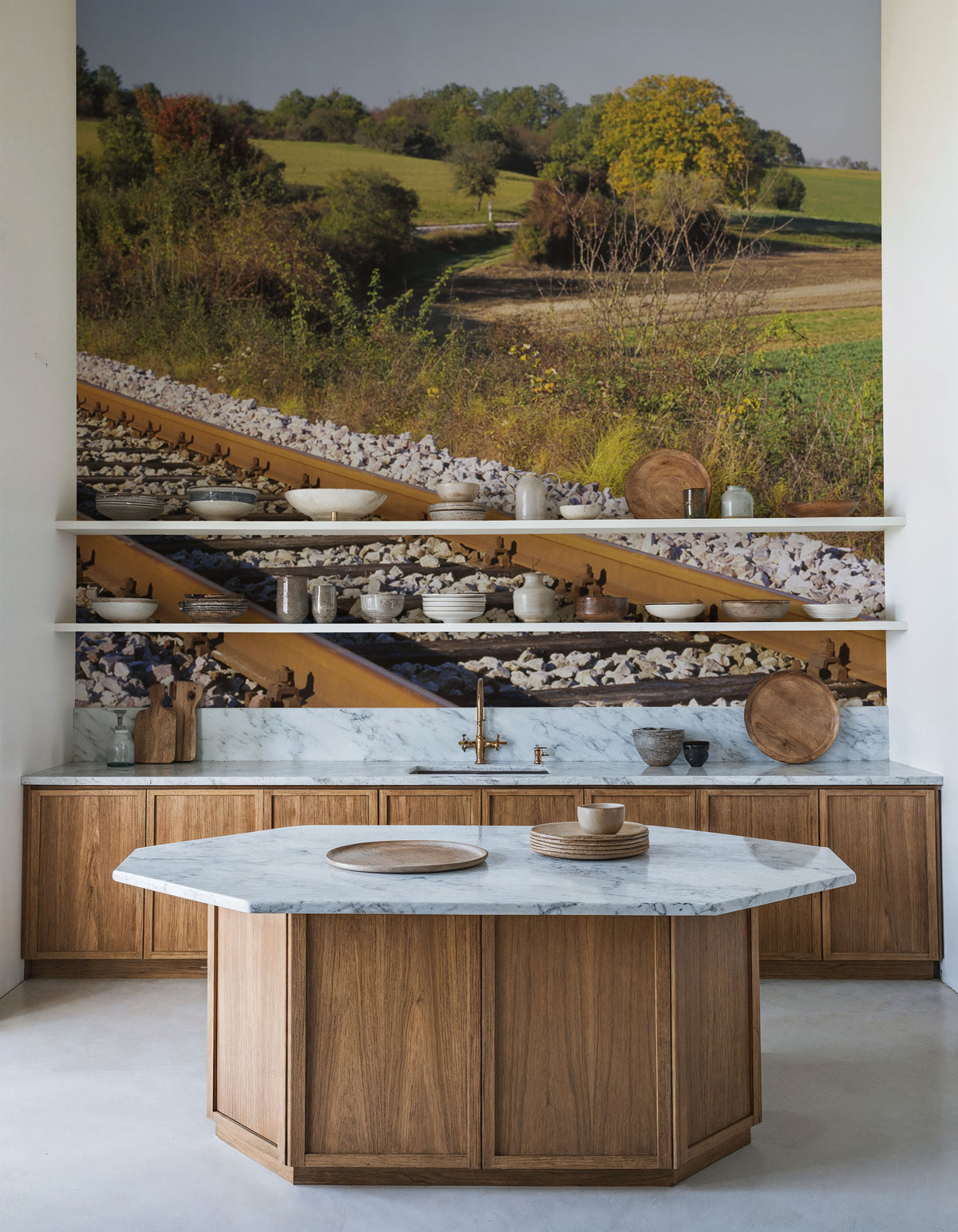 Countryside Tracks Mural Wallpaper - room preview 05