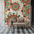 Folk Floral VIII Mural Wallpaper - room preview 05
