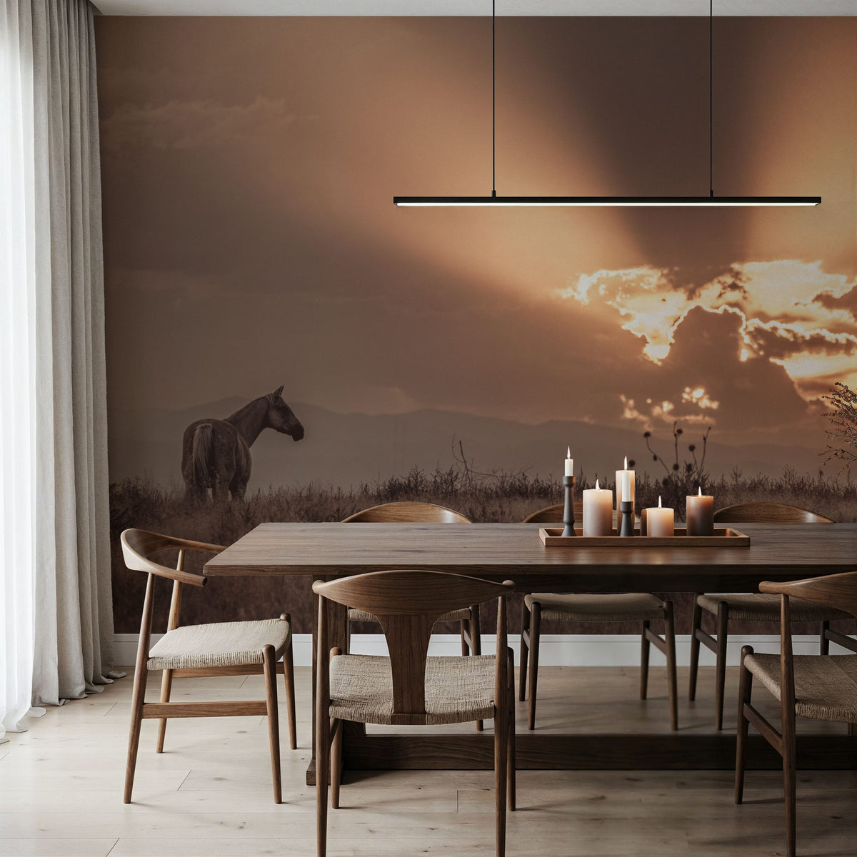 Faded Sunset Mural Wallpaper - room preview 05