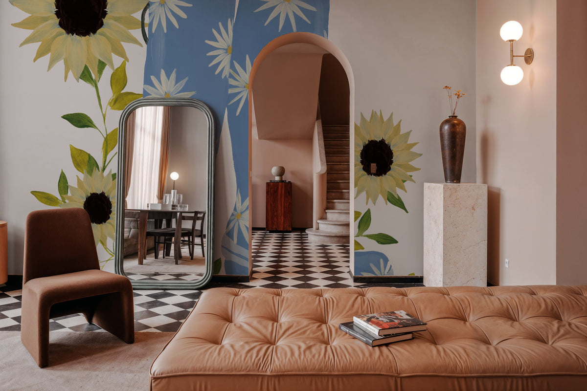 Boots with Sunflowers Mural Wallpaper - room preview 05