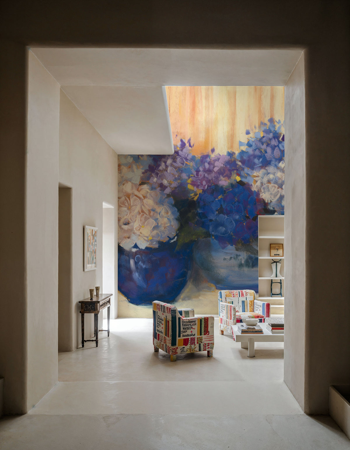 Country Hydrangea Mural Wallpaper - room preview 05