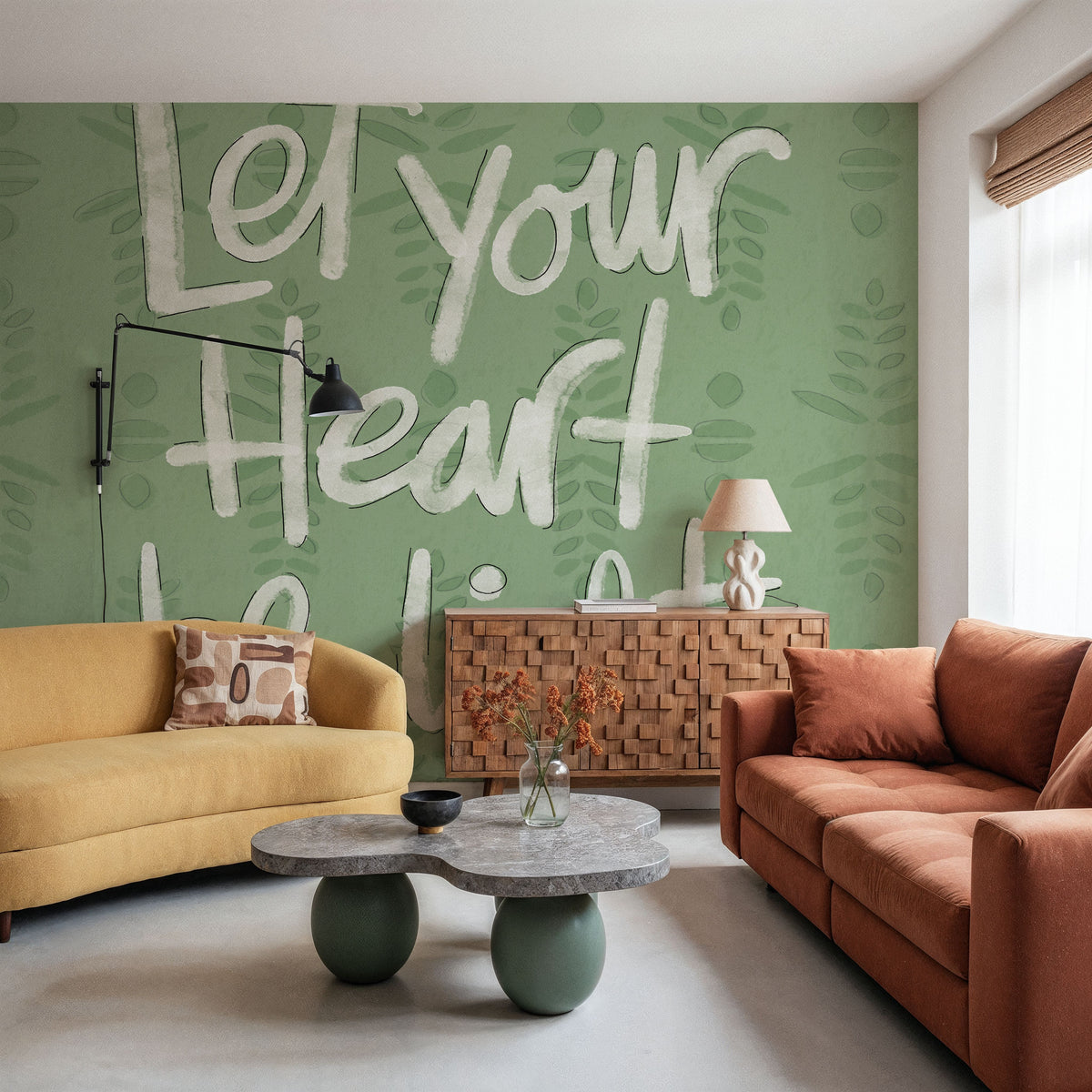 Festive Blooms XI Mural Wallpaper - room preview 05