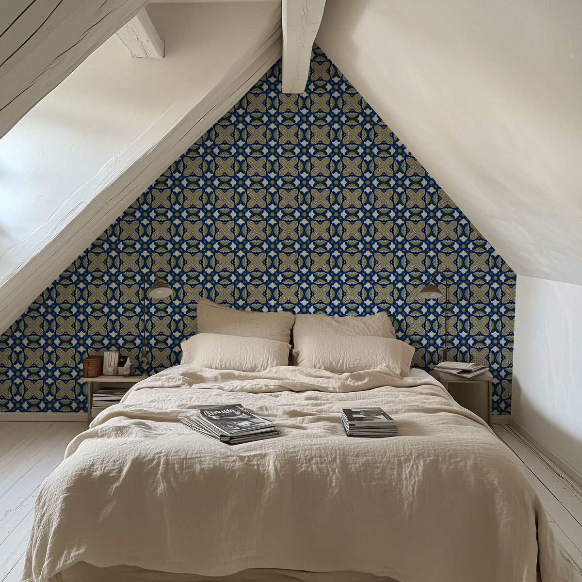 Nara Green Leaves Mural Wallpaper - room preview 05