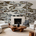 Ukiyo-e Clouds, Browns Mural Wallpaper - room preview 05