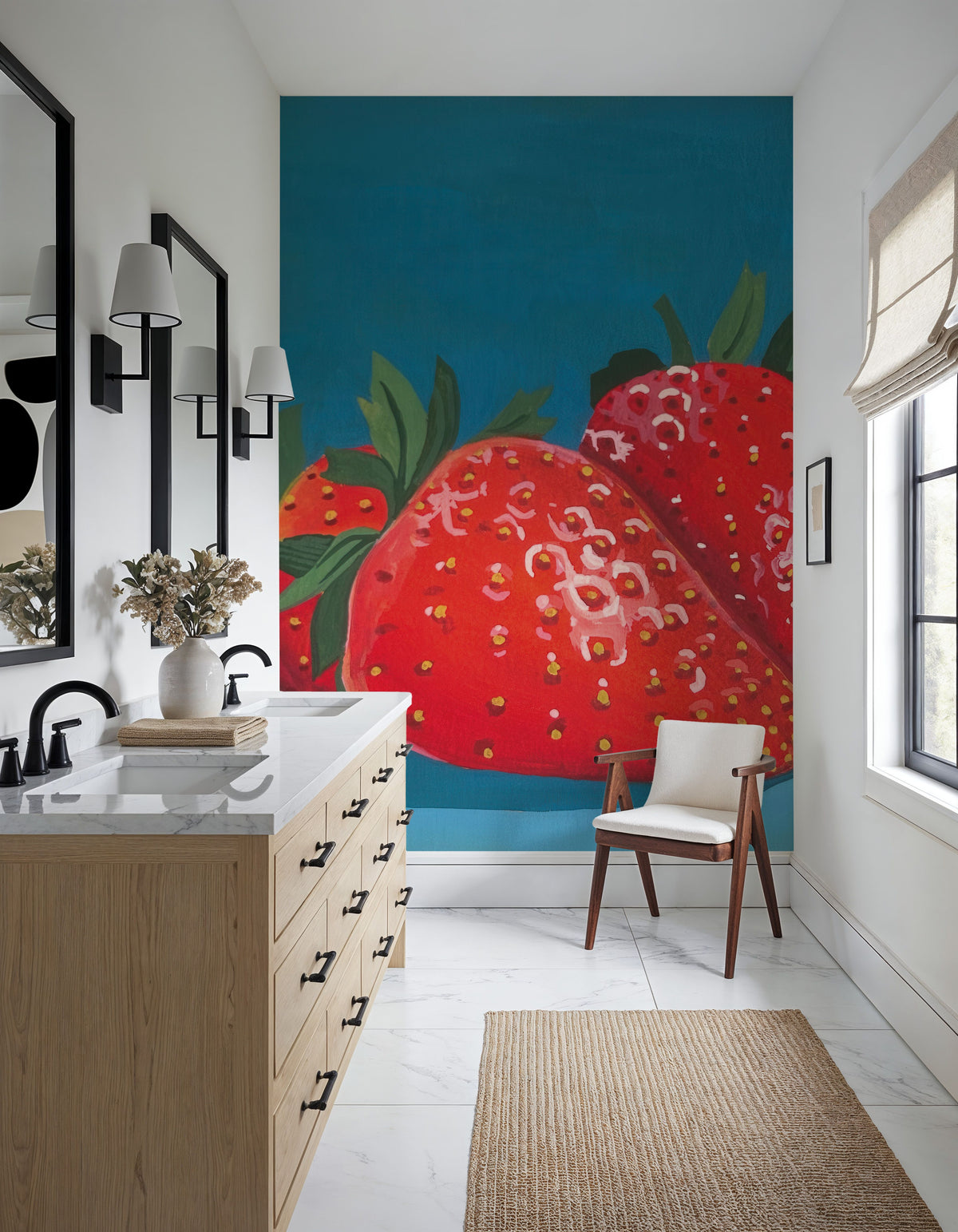 Strawberries Mural Wallpaper - room preview 05