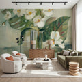 Silver Orchids II Mural Wallpaper - room preview 05