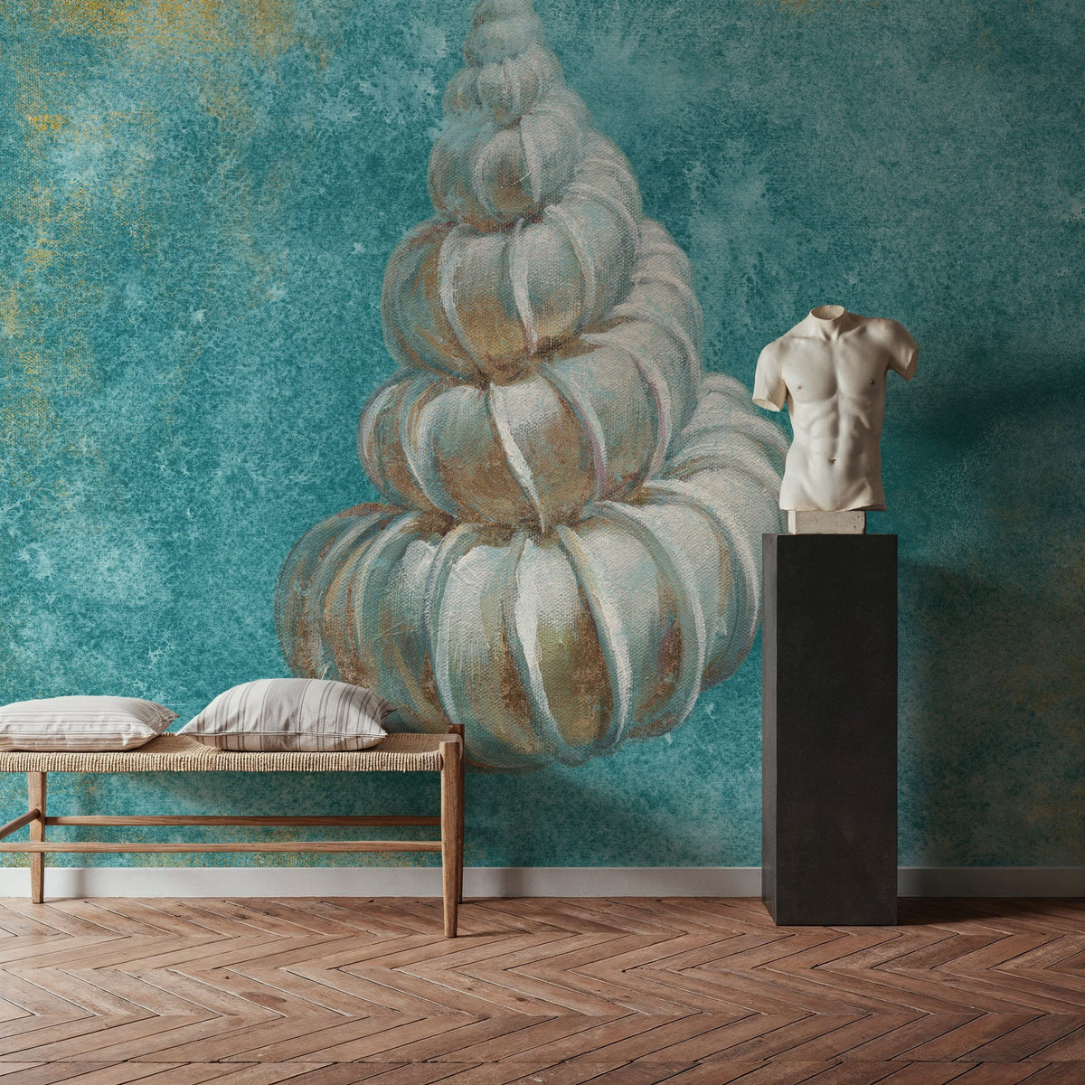 Treasures From the Sea Aqua I Mural Wallpaper - room preview 05