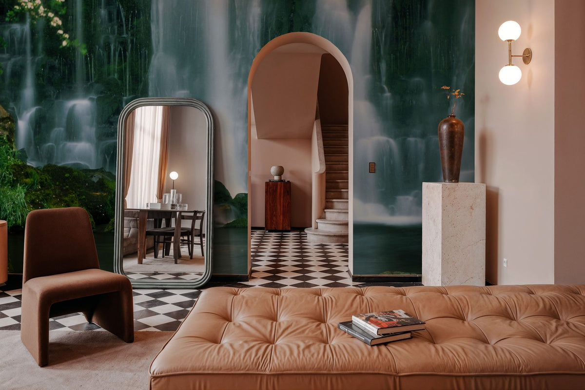 Emerald Cascade Mural Wallpaper - room preview 05