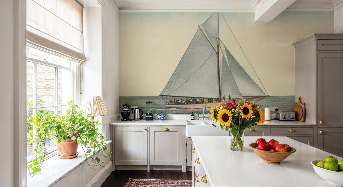 Sailing Silence Mural Wallpaper - room preview 05