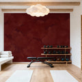 Painted Dreamy Clouds, Cherry Red Mural Wallpaper - room preview 05