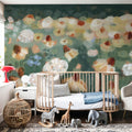 Wildflowers I Mural Wallpaper - Neutral Tone - room preview 05