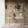 Vintage Skiing Mural Wallpaper - room preview 05