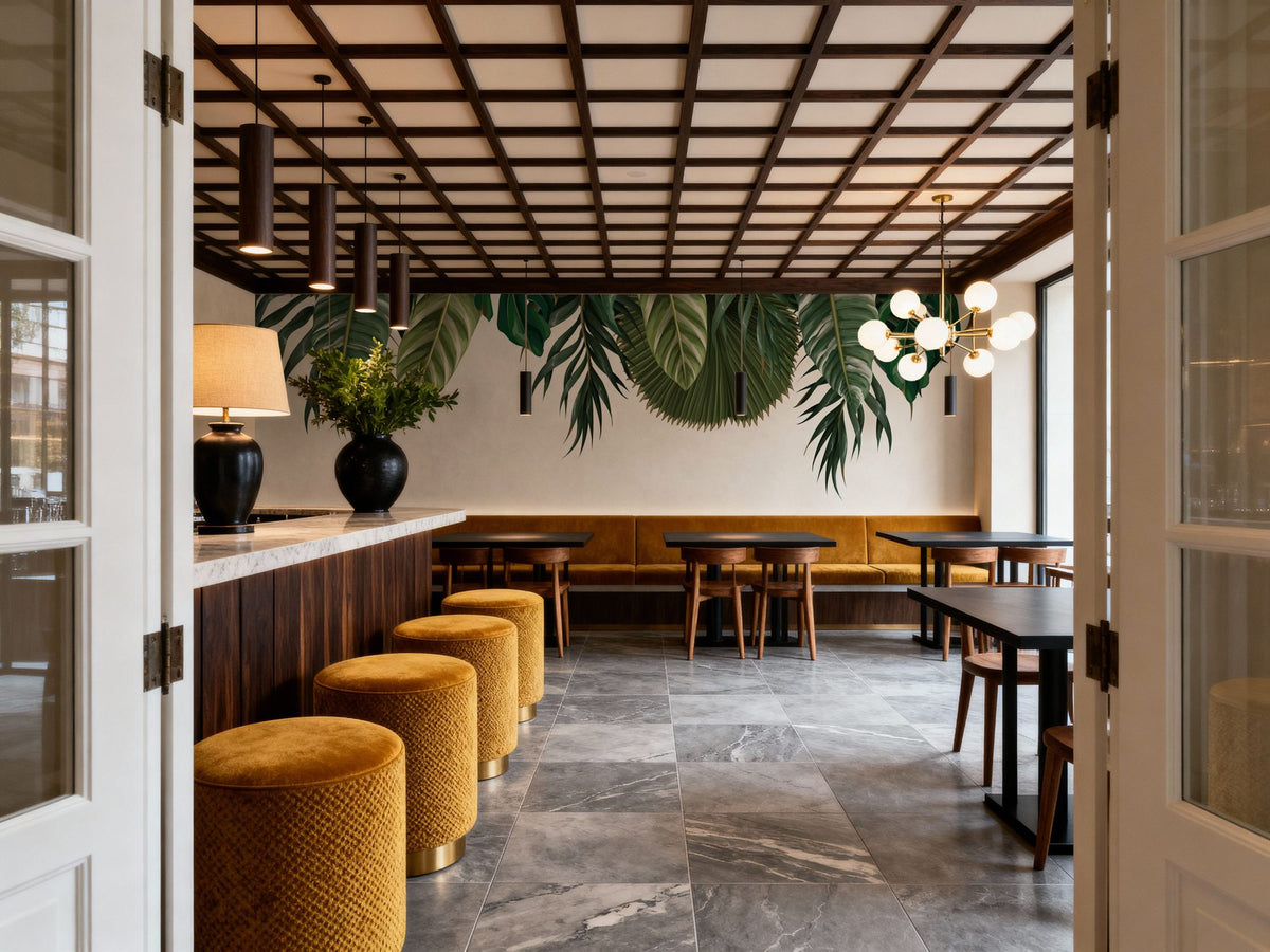 Monstera Cave Mural Wallpaper - room preview 05