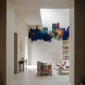 Warrington England Skyline Blue & Bronze Mural Wallpaper - room preview 05