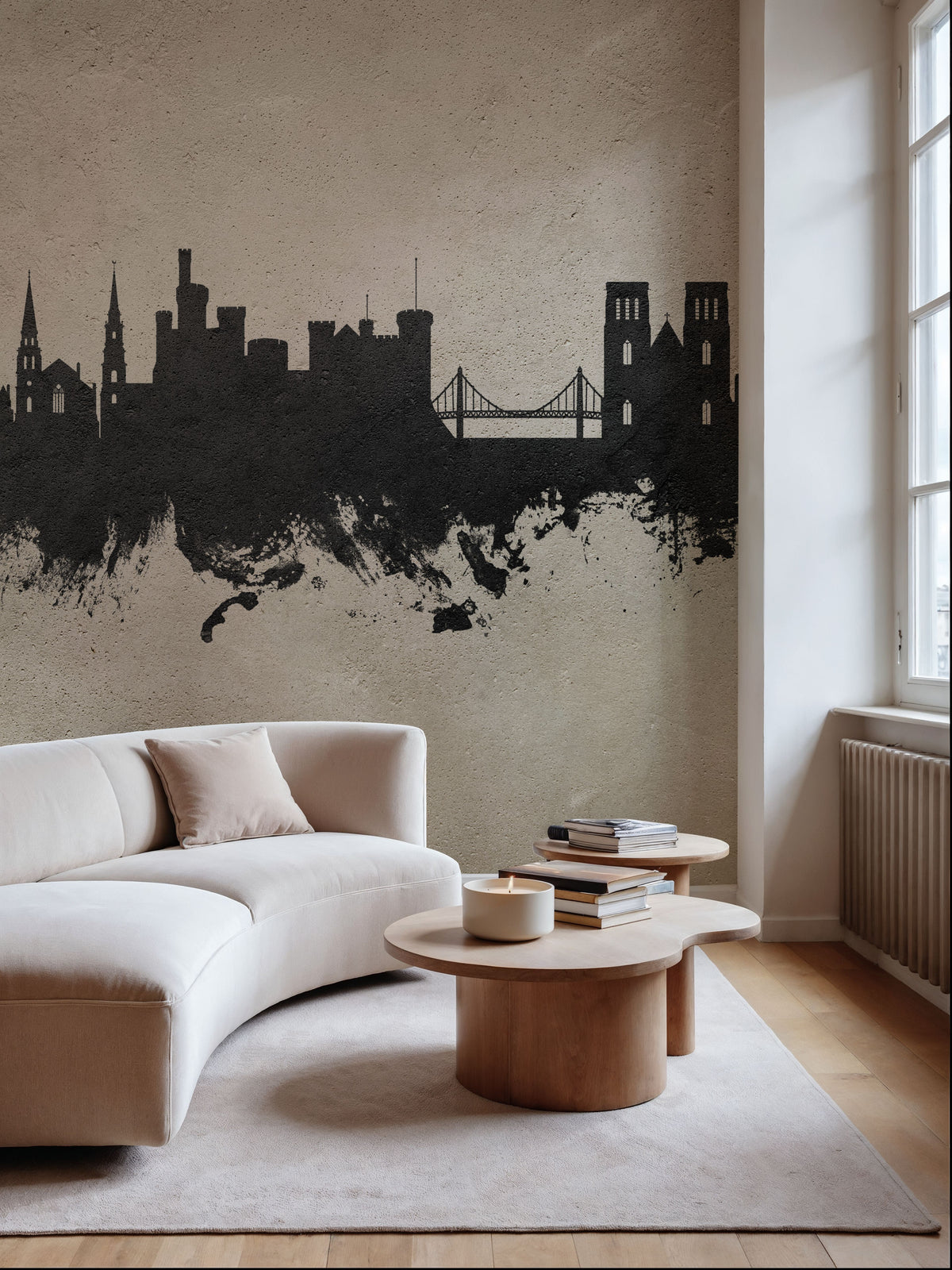 Inverness Scotland Skyline Concrete Mural Wallpaper - room preview 05