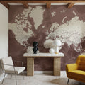 World Map Cities - Hikmat Mural Wallpaper - room preview 05