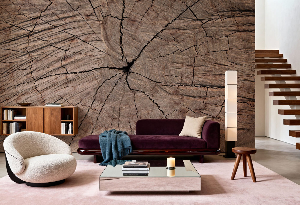 Tree Ring Portrait Mural Wallpaper - room preview 05