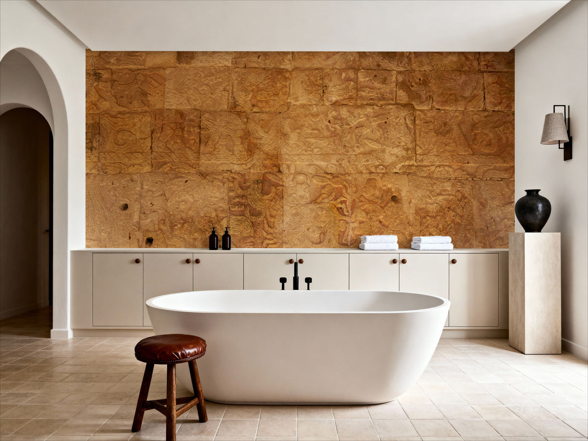 Temple Inscriptions Mural Wallpaper - room preview 05