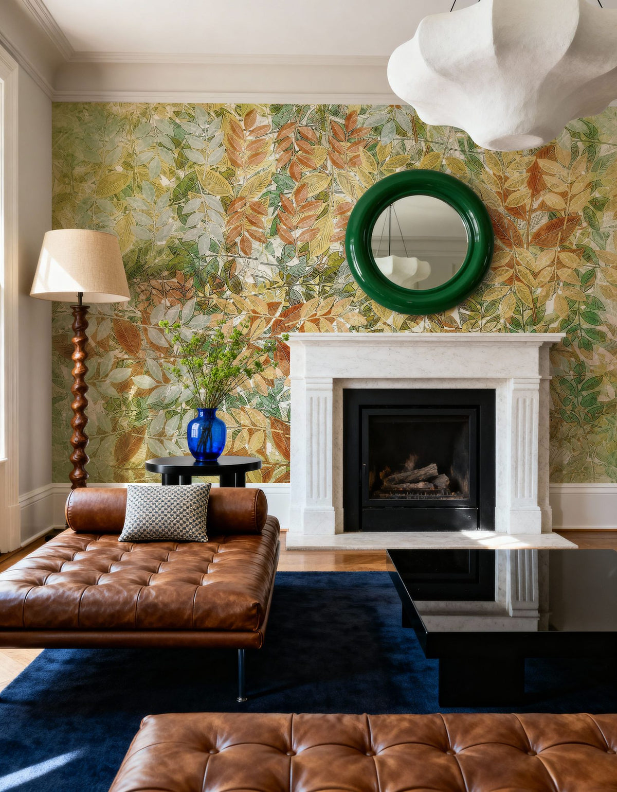 Pale Foliage Mural Wallpaper - room preview 05