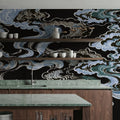 Ukiyo-e Clouds, Midnight Mural Wallpaper - room preview 05