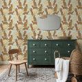 Hunters in the Garden, Sky & Beige Mural Wallpaper - room preview 05