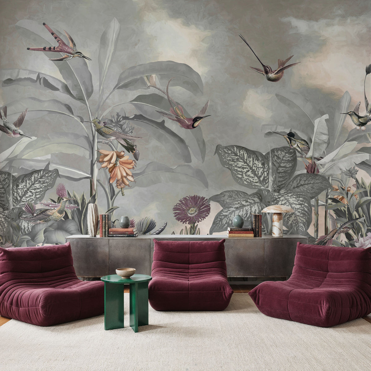 Birds of Paradise Mural Wallpaper - room preview 05