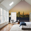 Sunset Metropolis Mural Wallpaper - Red Tone - room preview 05