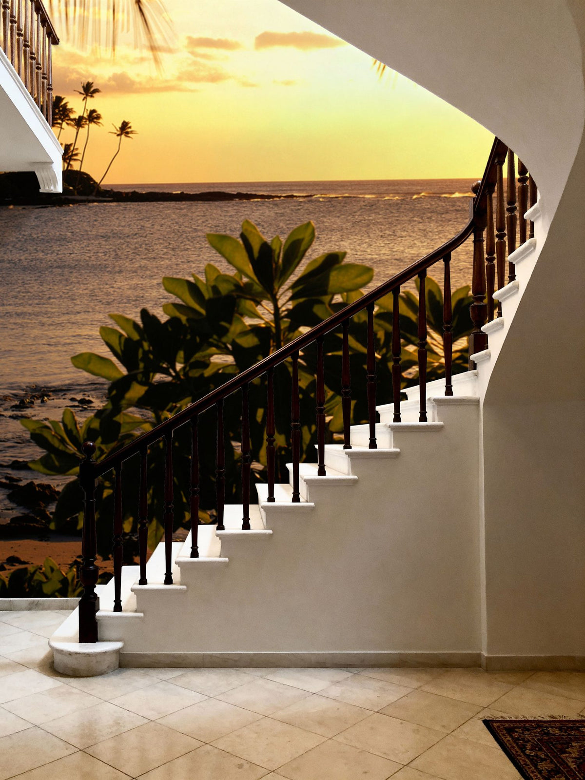 Golden Palm Horizon Mural Wallpaper - room preview 05