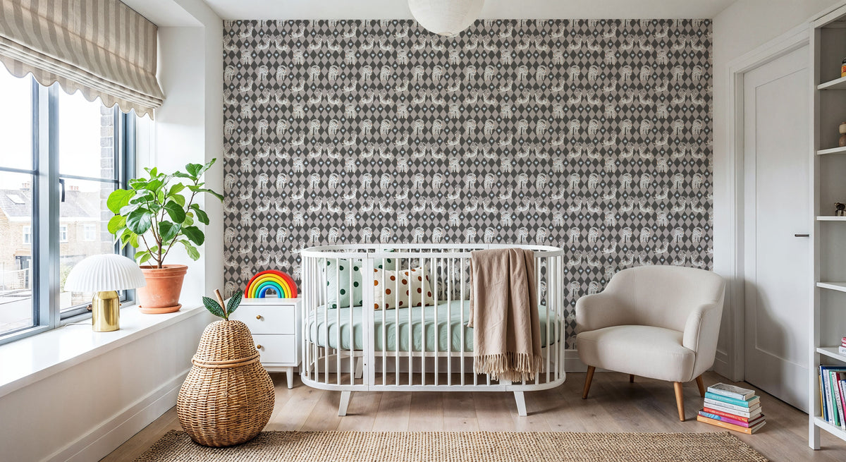 Harlequin Kittens, Shadow Mural Wallpaper - room preview 05