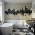 Hallstatt Austria Skyline Concrete Mural Wallpaper - room preview 05
