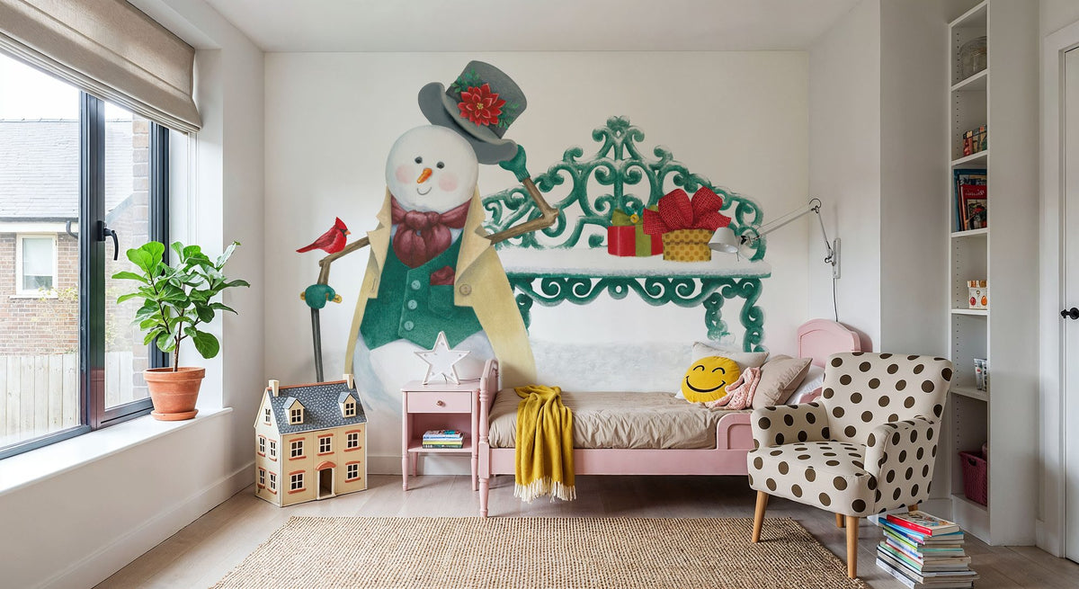 Main Street Christmas XII Mural Wallpaper - room preview 05