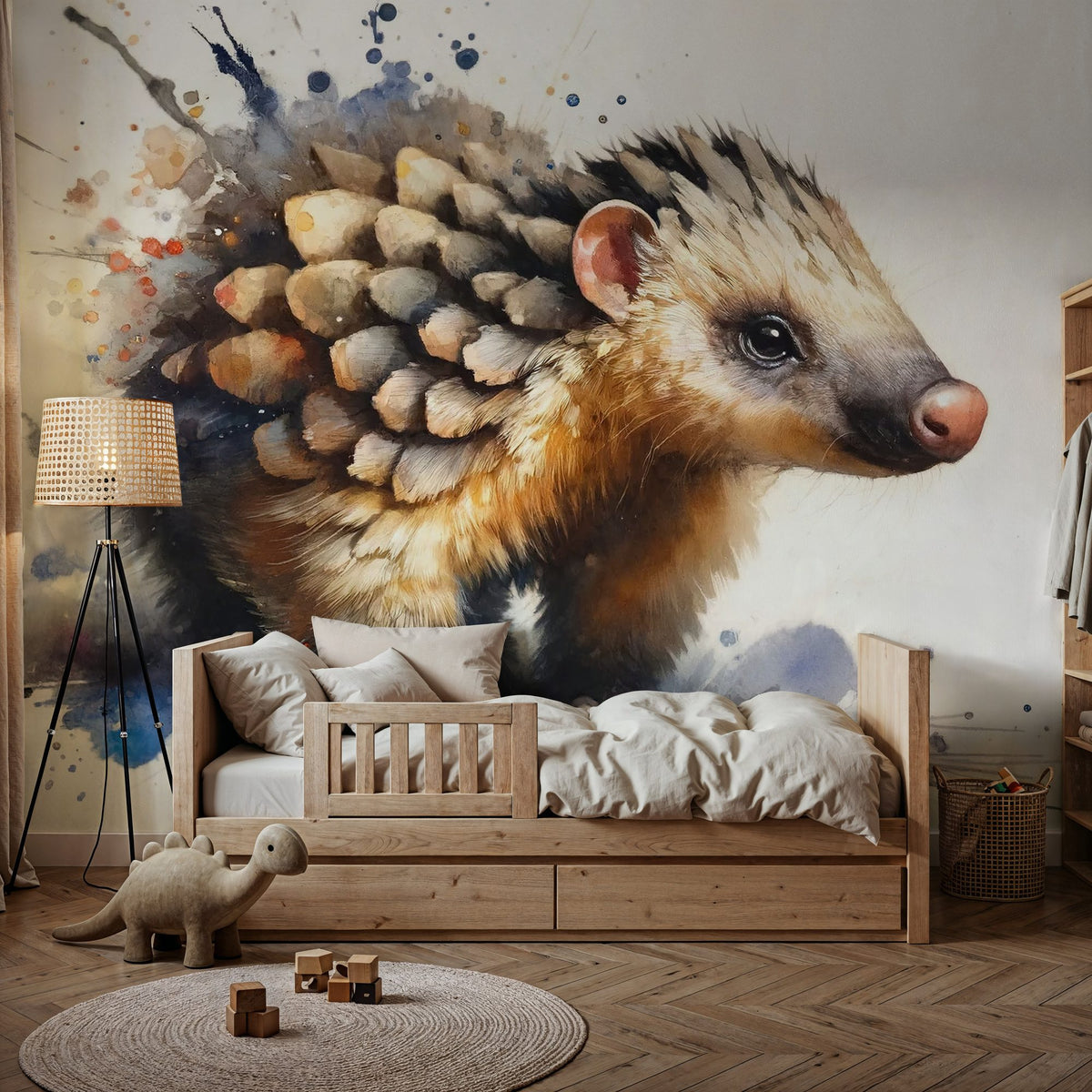 Whispers of the Forest a Pangolin's Path Mural Wallpaper - room preview 05