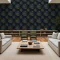 Mosses, Midnight Blue Mural Wallpaper - room preview 05