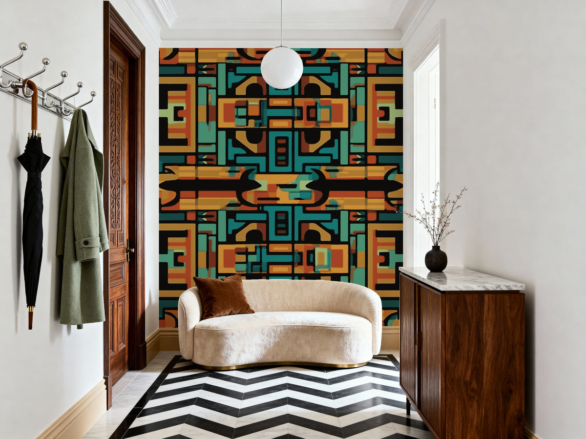 Map of Pyramids Mural Wallpaper - room preview 05